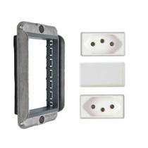 Kit Tampa Condulete + Tomadas 10A + 20A + Cego Tramontina