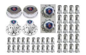 Kit Tampa Cubo Azul Dianteiro Sc S4 + Traçao + Truck + Capa Belga