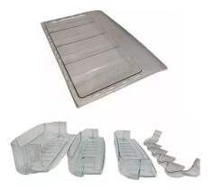 Kit Tampa Da Gaveta + 4 Prateleiras Geladeira Esmaltec Roc Kit Tampa Da Gaveta + 4 Prateleiras Geladeira Esmaltec Roc