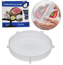 Kit Tampa De Silicone Com 6 Peças Homeflex