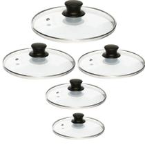Kit Tampa De Vidro Para Panelas Caçarolas Jogo 16 18 20 22 24