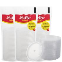 Kit Tampa Descartável 71mm P/ Copos de 180ml e 200ml 150 Un