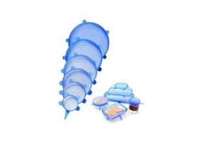 Kit Tampas De Silicone Com 6 Azul - Unyhome