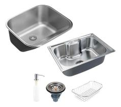 Kit Tanque Aço Inox Atikum e Cuba Para Cozinha Nawa Pingoo.casa Kit Tanque Aço Inox Atikum e Cuba Para Cozinha Nawa Pingoo.casa