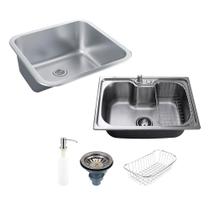 Kit Tanque Aço Inox e Cuba Para Cozinha Carajás Pingoo.casa Kit Tanque Aço Inox e Cuba Para Cozinha Carajás Pingoo.casa