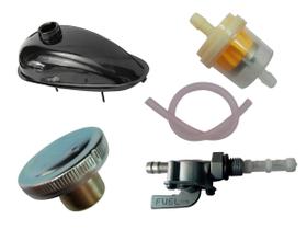 Kit tanque de combustível completo bicicleta motorizada 2L