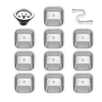 Kit Tanque Inox Cozinha As 40x34x20 Fosco Aço 304 10 Unidade