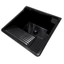 Kit Tanque Plástico Preto Parede 26L Torneira Bancada - 2Un