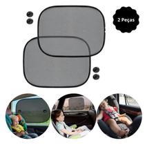 Kit Tapa Sol Protetor Solar Infantil Dobrável Vidro Lateral/Traseiro Para Carro Ventosa Anti-Uv