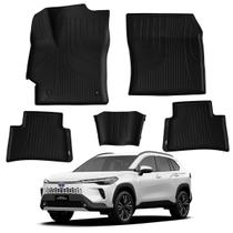 Kit Tapete Automotivo Bandeja Premium Borracha Borda Alta