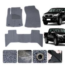 Kit tapete automotivo em Capacho Nova Hilux SRV SRX 2019 20 21 22 23 24 2025 Cor Cinza Completo