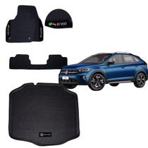 Kit Tapete Automotivo Interno P/ Nivus Porta Malas Emborrachado Impermeável Facil Limpeza Sem Odor