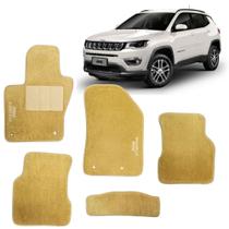 Kit Tapete Automotivo para Jeep Compass Personalizado Luxo Cor Caramelo