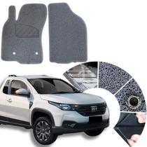 Kit Tapete Automotivo Strada Cb Simples 20 21 2022 2023 24 25 2 Portas 2 Pçs Capacho Cinza