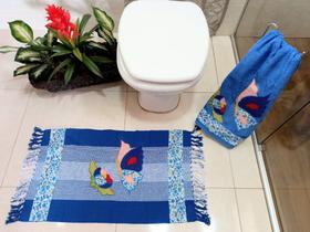 Kit tapete azul com borboletas Kit tapete azul com borboletas