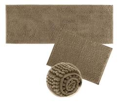 Kit Tapete Bolinha Passadeira Antiderrapante - Bege Kit Tapete Bolinha Passadeira Antiderrapante - Bege