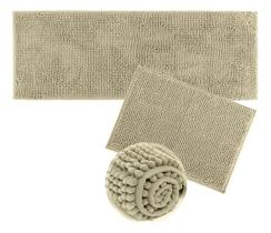 Kit Tapete Bolinha Passadeira Antiderrapante - Cáqui Kit Tapete Bolinha Passadeira Antiderrapante - Cáqui