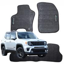Kit Tapete Borracha Antiderrapante Bordado Jeep Renegade 2015 A 2024 - 1805D