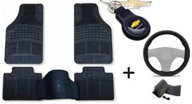 Kit Tapete Chevrolet Montana LS Connect 2022 - 5 Peças + Capa de Volante + Chaveiro