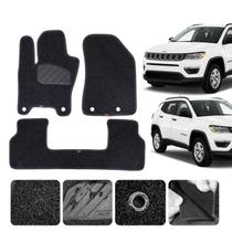 Kit Tapete Compass 16 17 2018 2019 2020 a 2024 Série S Traseiro Inteiriço Preto Linha Premium