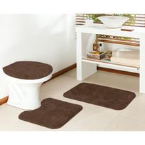 Kit tapete de banheiro 3 peças antiderrapante classic