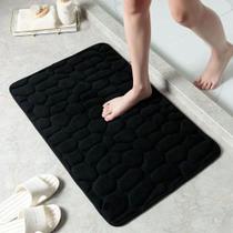Kit Tapete de Banheiro Paralelepipedo Superfície Lã Coral Efeito 3D 40 X 60 cm Preto OEM Kit Tapete de Banheiro Paralelepipedo Superfície Lã Coral Efeito 3D 40 X 60 cm Preto OEM