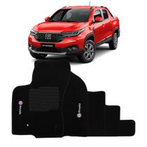 Kit Tapete De Carpete Bordado Nova Fiat Strada 2020 2021 Pto