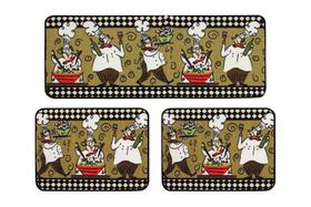 Kit Tapete de Cozinha 3 Peças Laos Asiatex