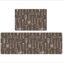 Kit Tapete de Cozinha Emborrachado 2 peças