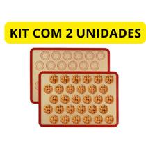 KIT Tapete de Silicone Antiaderente para Assar - Esteira de Cozimento Uniforme Assadeira Sustentável