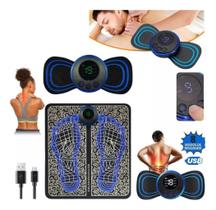 Kit Tapete E Mini Massageador Elétrico Dor Musculares E Pés