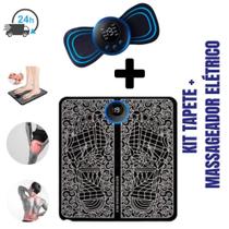 Kit Tapete E Mini Massageador Elétrico Dor Pés E Musculares Kit Tapete E Mini Massageador Elétrico Dor Pés E Musculares