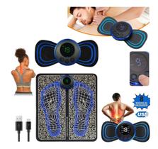 Kit Tapete E Mini Massageador Elétrico Dor Pés E Musculares