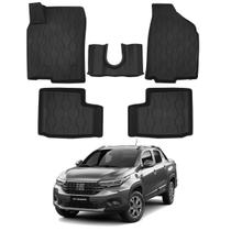 Kit Tapete Elevado Strada Cabine Dupla 2020/... Kit 5 Pçs