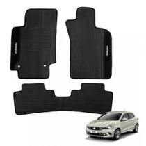 Kit Tapete Emborrachado Fiat Argo 2017 até 2025 3 Peças