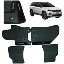 Kit Tapete Emborrachado Jeep Commander 2022 Em Diante 3 Peças