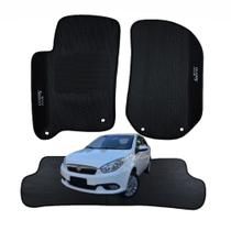 Kit Tapete Emborrachado Preto Compatível Carros Grand Siena 2012 a 2021 - V6322 Kit Tapete Emborrachado Preto Compatível Carros Grand Siena 2012 a 2021 - V6322