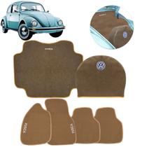 Kit Tapete Fusca 1970 a 1995 Porta Mala + Capa de Estepe 6pçs Bege