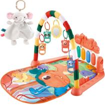 Kit Tapete Ginásio De Atividade Dino Piano Naninha Elefante