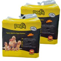 Kit Tapete Higiênico Petfit 2 x 50 Unidades 60x90 cm Super Absorvente Premium Descartável Kit Tapete Higiênico Petfit 2 x 50 Unidades 60x90 cm Super Absorvente Premium Descartável