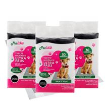 Kit Tapete Higiênico Ultra Pads 80x60cm c/ 90un Carvão Petlike