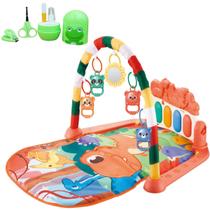 Kit Tapete Infantil de Atividades Vermelho Dino + Manicure