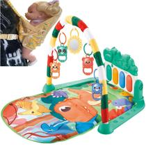 Kit Tapete Infantil Musical Verde Dino Conforto + Canguru