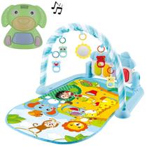 Kit Tapete Interativo Bebe Portátil Menino Azul e Dog Musica Kit Tapete Interativo Bebe Portátil Menino Azul e Dog Musica