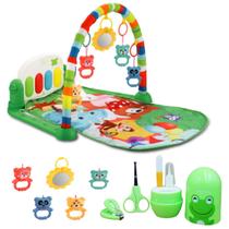Kit Tapete Interativo Ginásio Verde e Kit Manicure Infantil