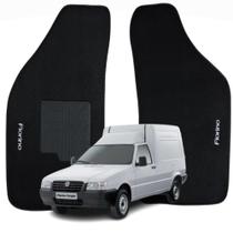 Kit Tapete Logo Bordado Específico Fiat Fiorino 98 99 00 01 02 03 04 05 06 07 08 09 10 11