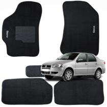 Kit Tapete Logo Bordado Específico Fiat Siena 01 02 03 04 05 06 07