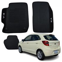 Kit Tapete Logo Bordado Específico Ford KA 13 14 15 16 17 18 19 20 21 22 23 - V5792