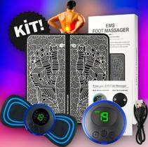 Kit Tapete Massageador de Pês + Mini Massageador de Costas Alivia Dores Corpo Fisioterapia Kit Tapete Massageador de Pês + Mini Massageador de Costas Alivia Dores Corpo Fisioterapia