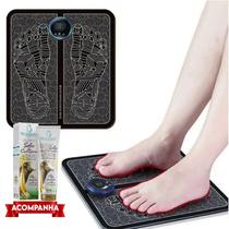 Kit Tapete Massageador Elétrico Pés Perna Digital + Creme para Massagem Kit Tapete Massageador Elétrico Pés Perna Digital + Creme para Massagem
